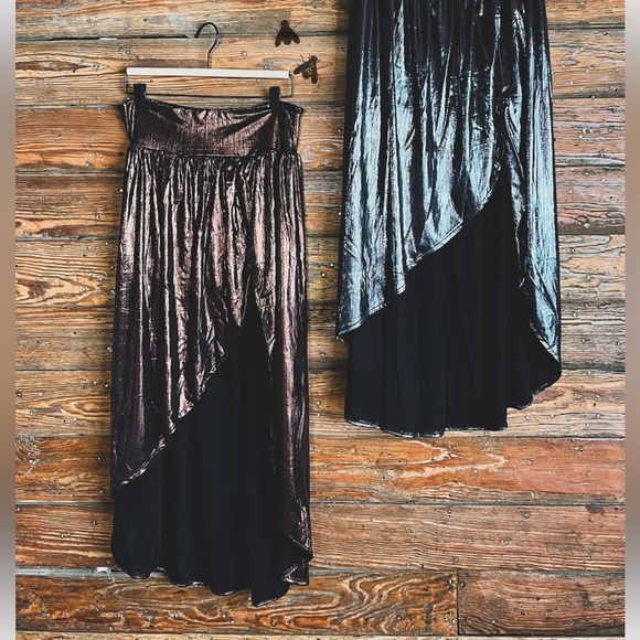 NWT! StUnNiNg Boutique Metallic Copper Slit Skirt! FaBuLoUs! ❤️ - Picture 5 of 8